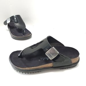 Birkenstock Betula Womens Sandals Sz 37 US 7 Black Patent leather.